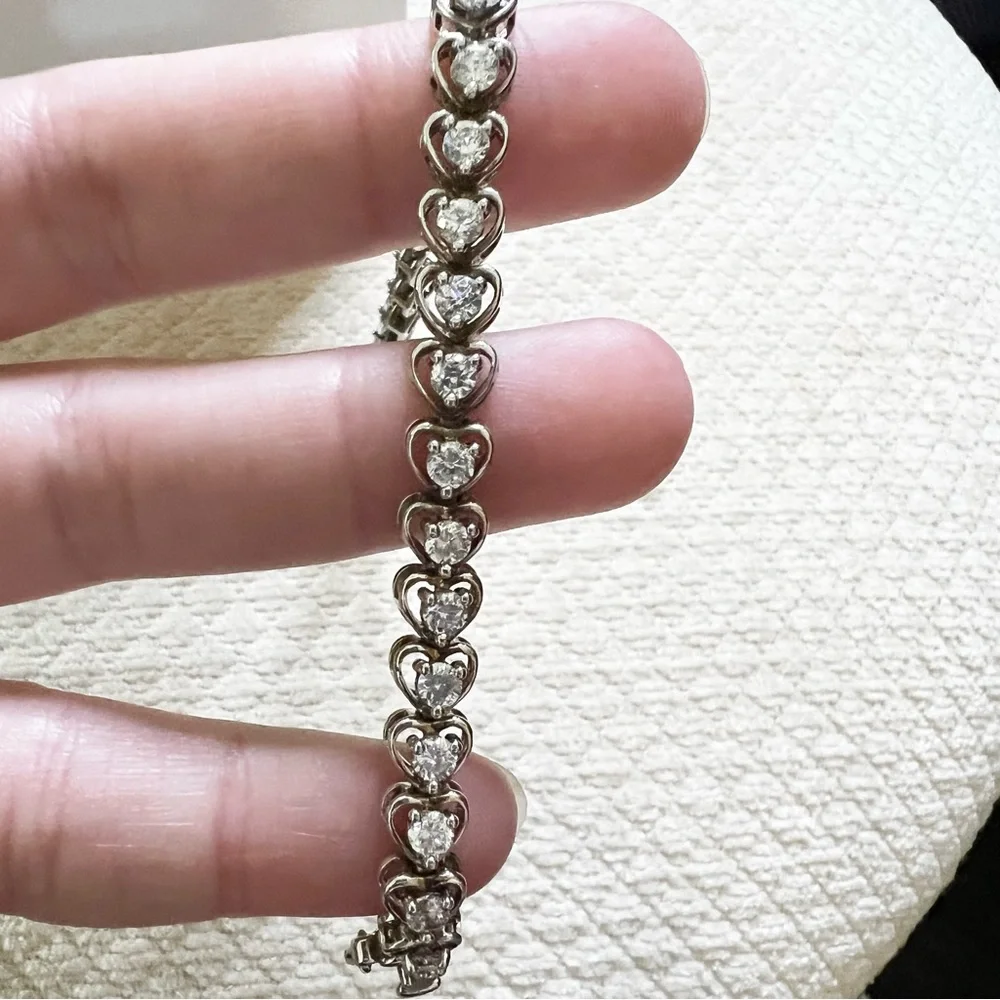 Ross Simons sterling silver 925 CZ tennis bracelet vintage - Picture 6 of 9